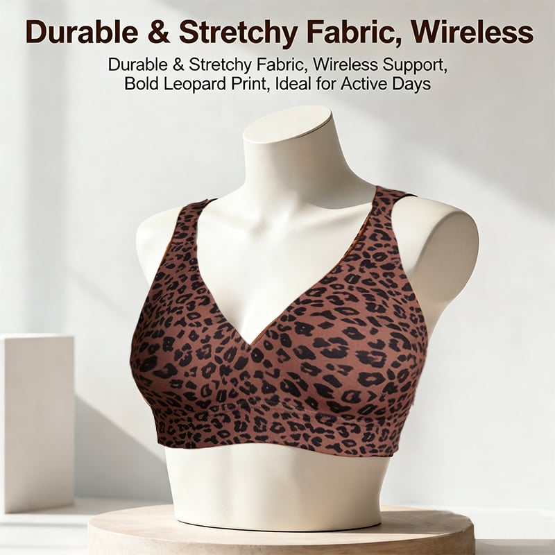 🔥Last Day 60% OFF🔥Super Firming Leopard Print Jelly  Bra | Women Wirefree Bras 👍