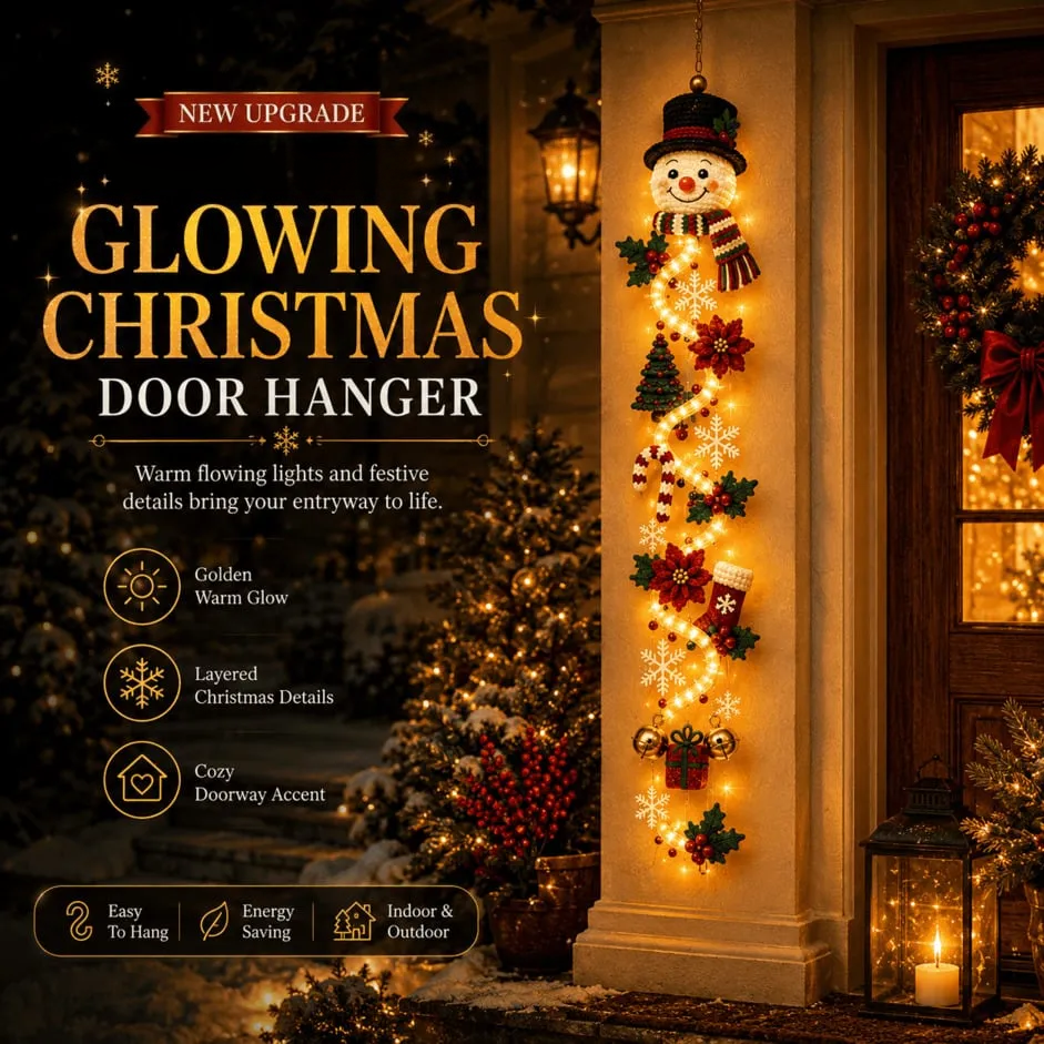 ⏳ Last day! 59% OFF – 🎅Christmas gifts🎁 Glowing Christmas Door Hanger