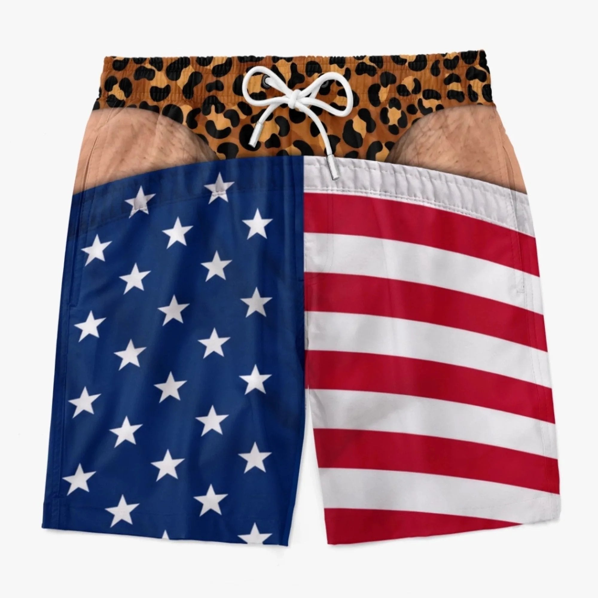 🔥Last Day 50% OFF🔥Funny Patriotic Men Swim Trunks - Personalized Birthday Gifts For Husband, Son, Grandson, Brother, Grandpa, Dad, Yourself - Warning Wide Load