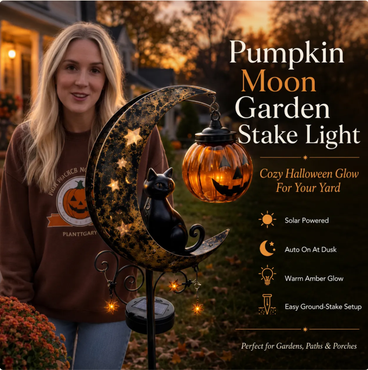 🎃 Halloween Early Bird Sale | 49% OFF Solar Black Cat & Pumpkin Moon Stake Light