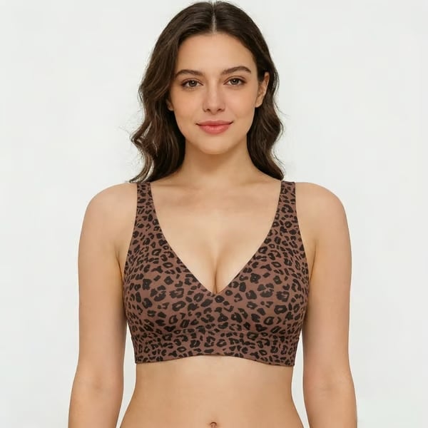 🔥Last Day 60% OFF🔥Super Firming Leopard Print Jelly  Bra | Women Wirefree Bras 👍