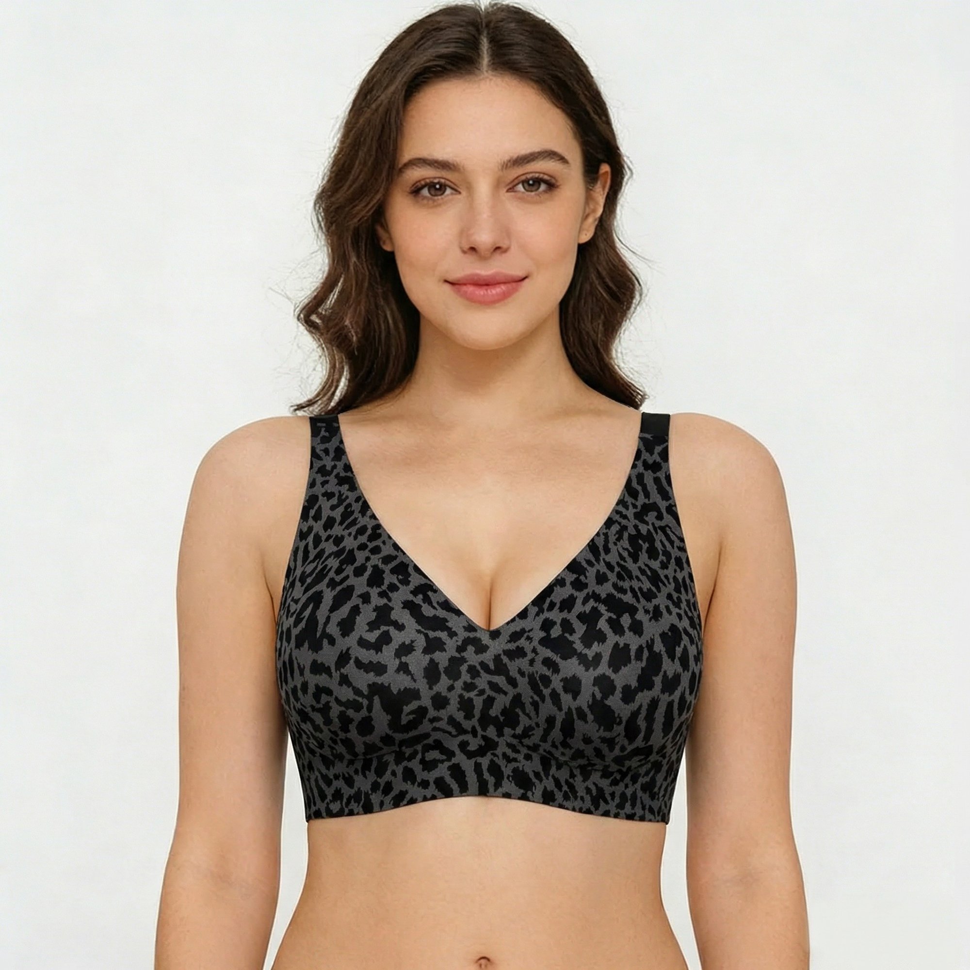 🔥Last Day 60% OFF🔥Super Firming Leopard Print Jelly  Bra | Women Wirefree Bras 👍