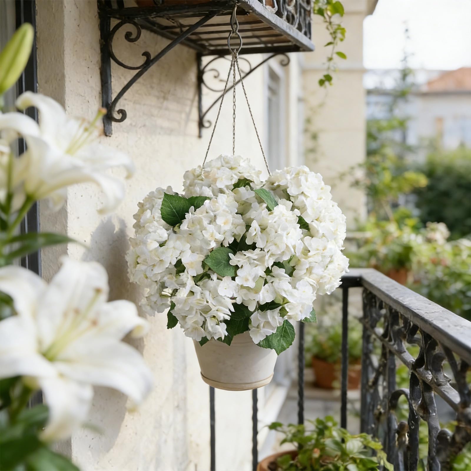 🔥Last Day 70% OFF🔥Artificial Outdoor Hydrangea Flowers - UV resistant, Waterproof, Windproof
