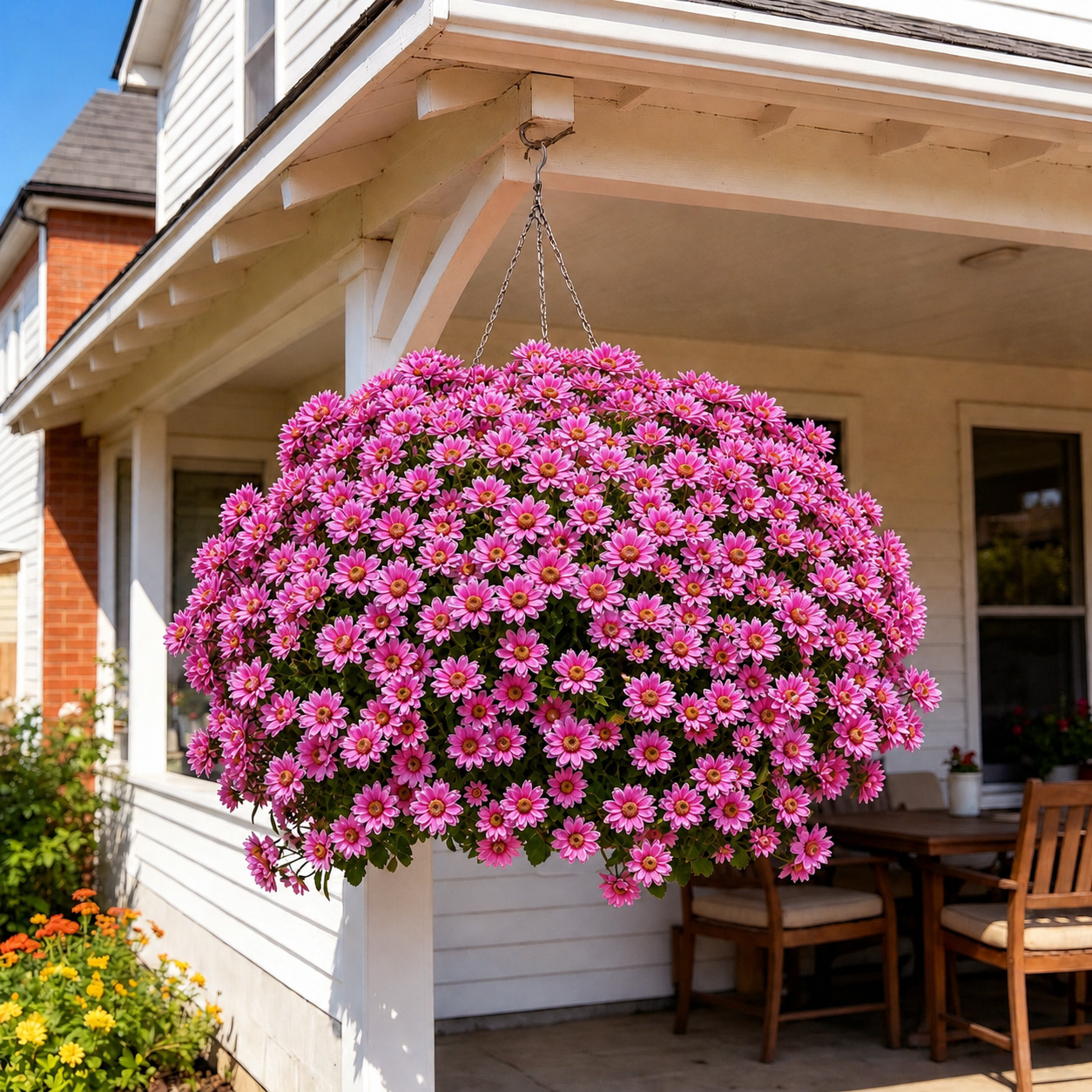 💥Last Day 49% OFF🌼- Artificial Outdoor Sunset Mums Flowers - UV resistant, Waterproof, Windproof