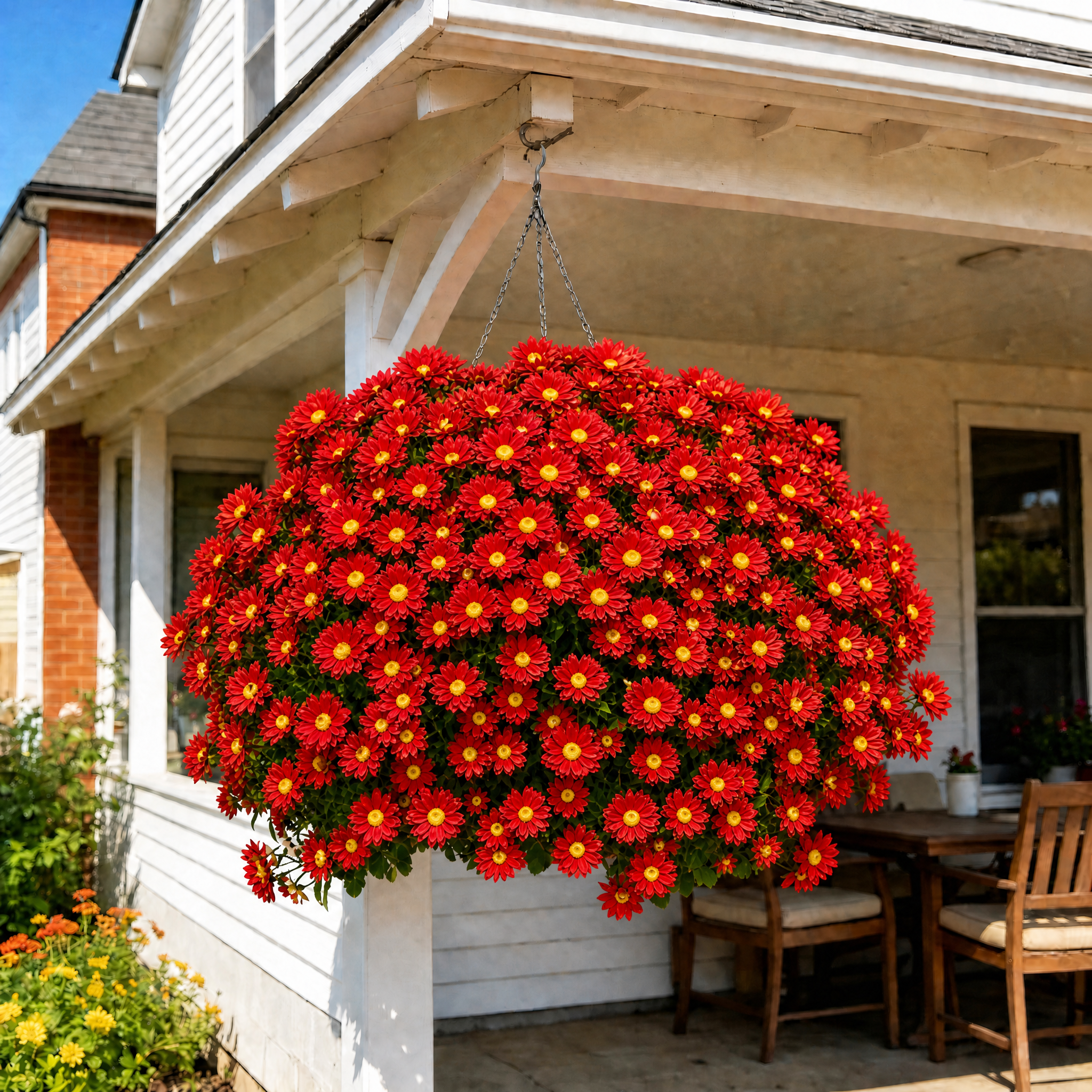 💥Last Day 49% OFF🌼- Artificial Outdoor Sunset Mums Flowers - UV resistant, Waterproof, Windproof