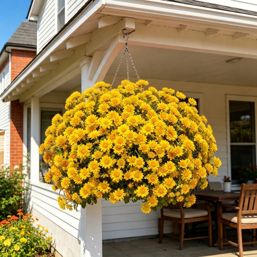 💥Last Day 49% OFF🌼- Artificial Outdoor Sunset Mums Flowers - UV resistant, Waterproof, Windproof