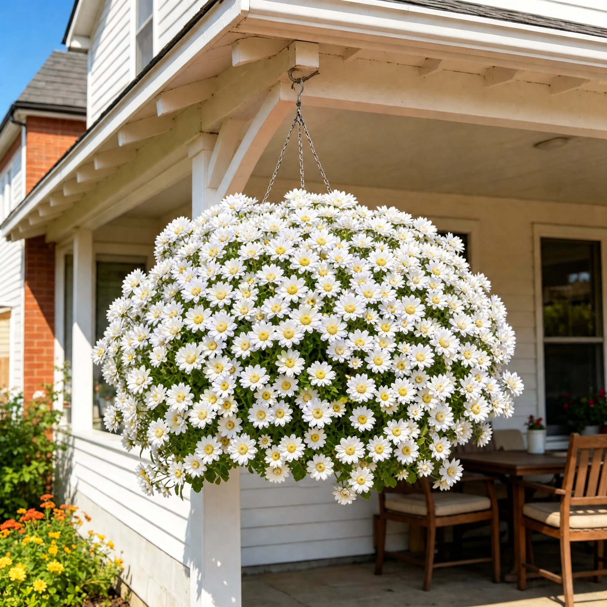💥Last Day 49% OFF🌼- Artificial Outdoor Sunset Mums Flowers - UV resistant, Waterproof, Windproof