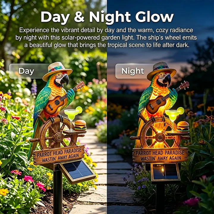 🔥Last Day 70% OFF🔥 - 🌴 Solar-Powered Parrot Garden Light