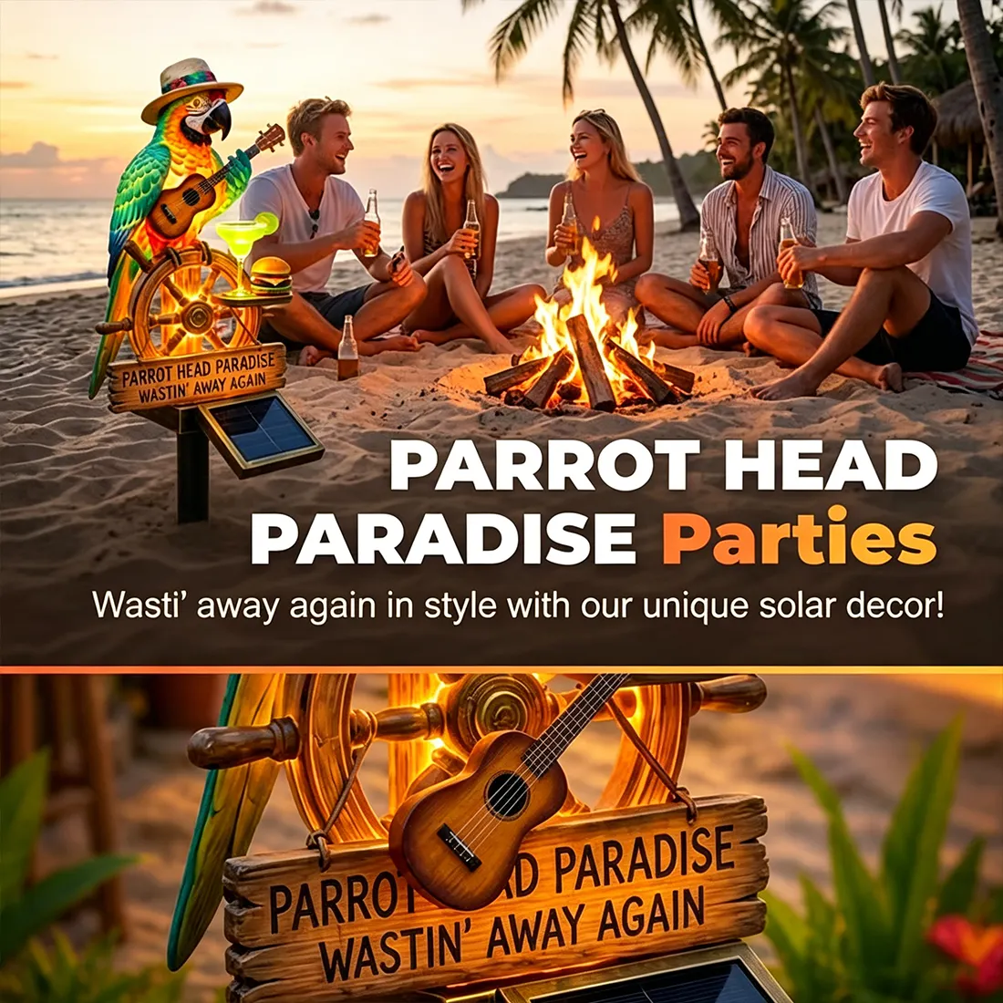 🔥Last Day 70% OFF🔥 - 🌴 Solar-Powered Parrot Garden Light