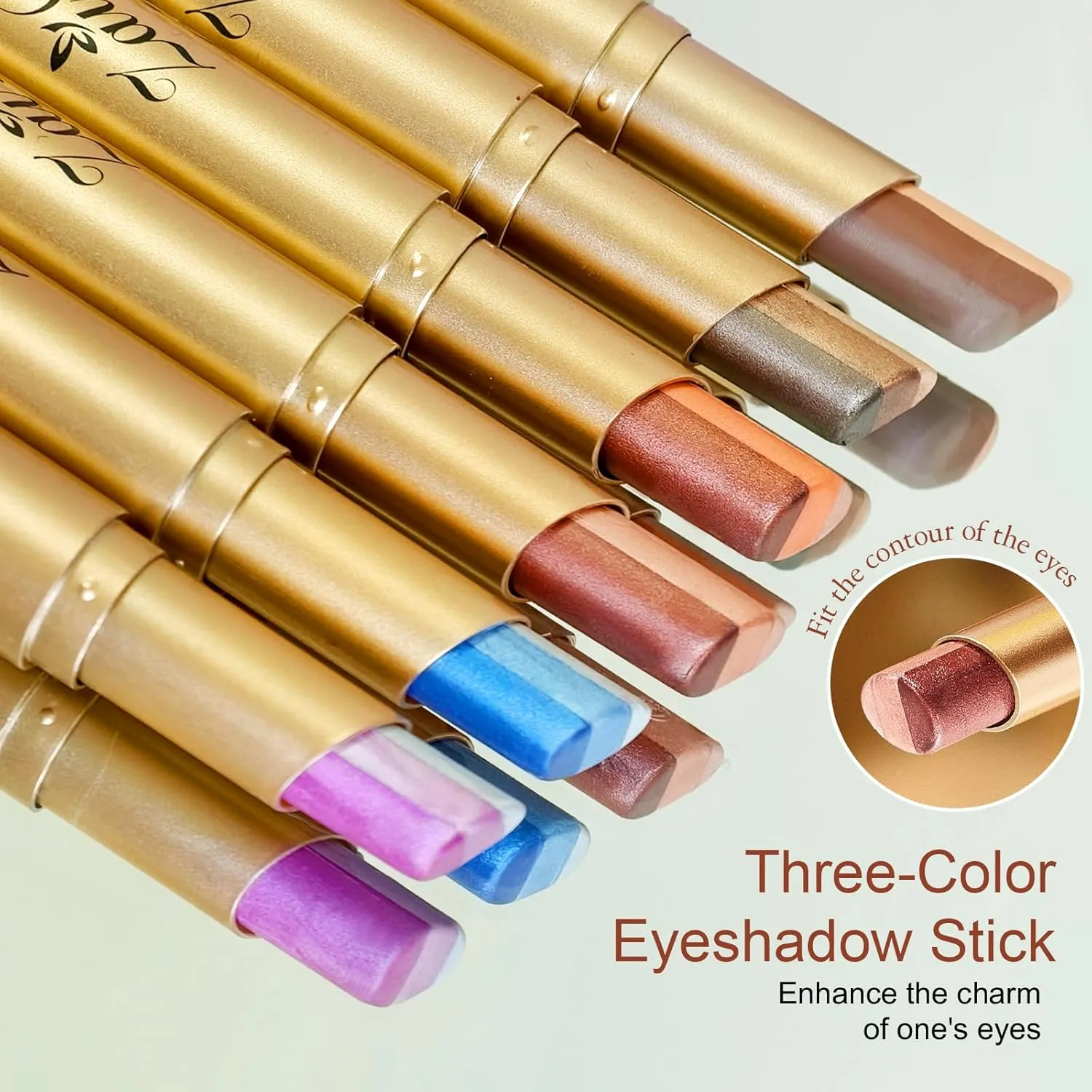 🔥Each $8.33 On Sale Only Today｜3 Color Eyeshadow Stick – Waterproof Long Lasting Cream Eye Makeup Stick for Beginners
