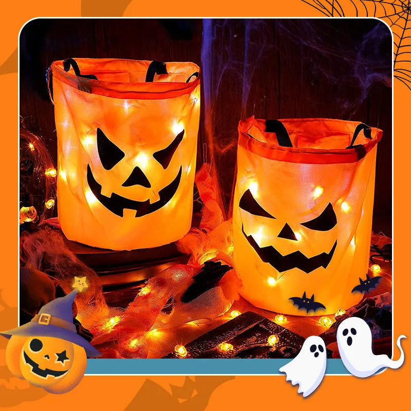 🎃 Halloween Candy Buckets with LED Lights 👻