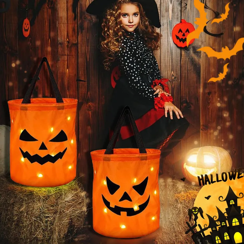 🎃 Halloween Candy Buckets with LED Lights 👻
