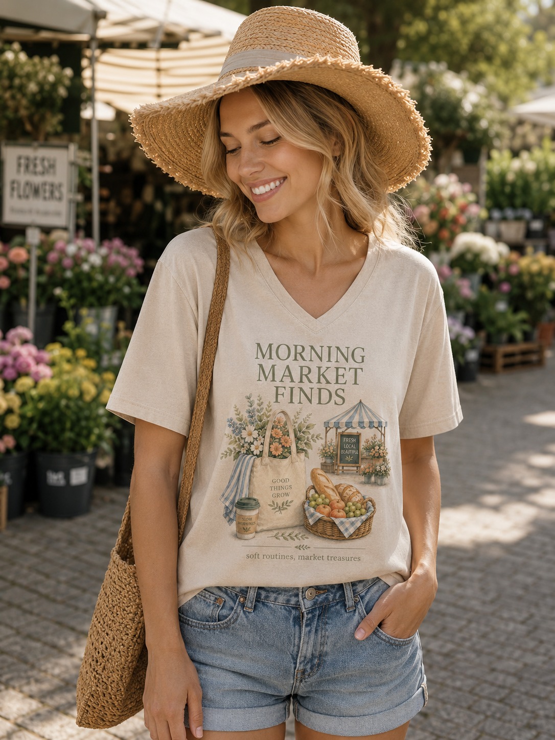 Morning Market Finds V-Neck Tee