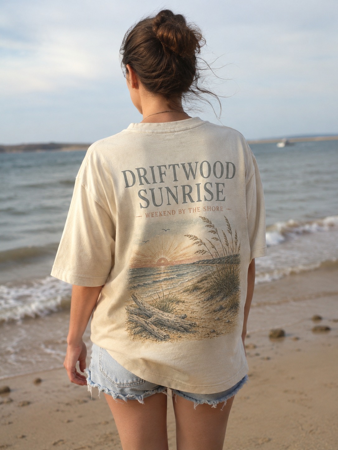 Driftwood Sunrise V-Neck Tee