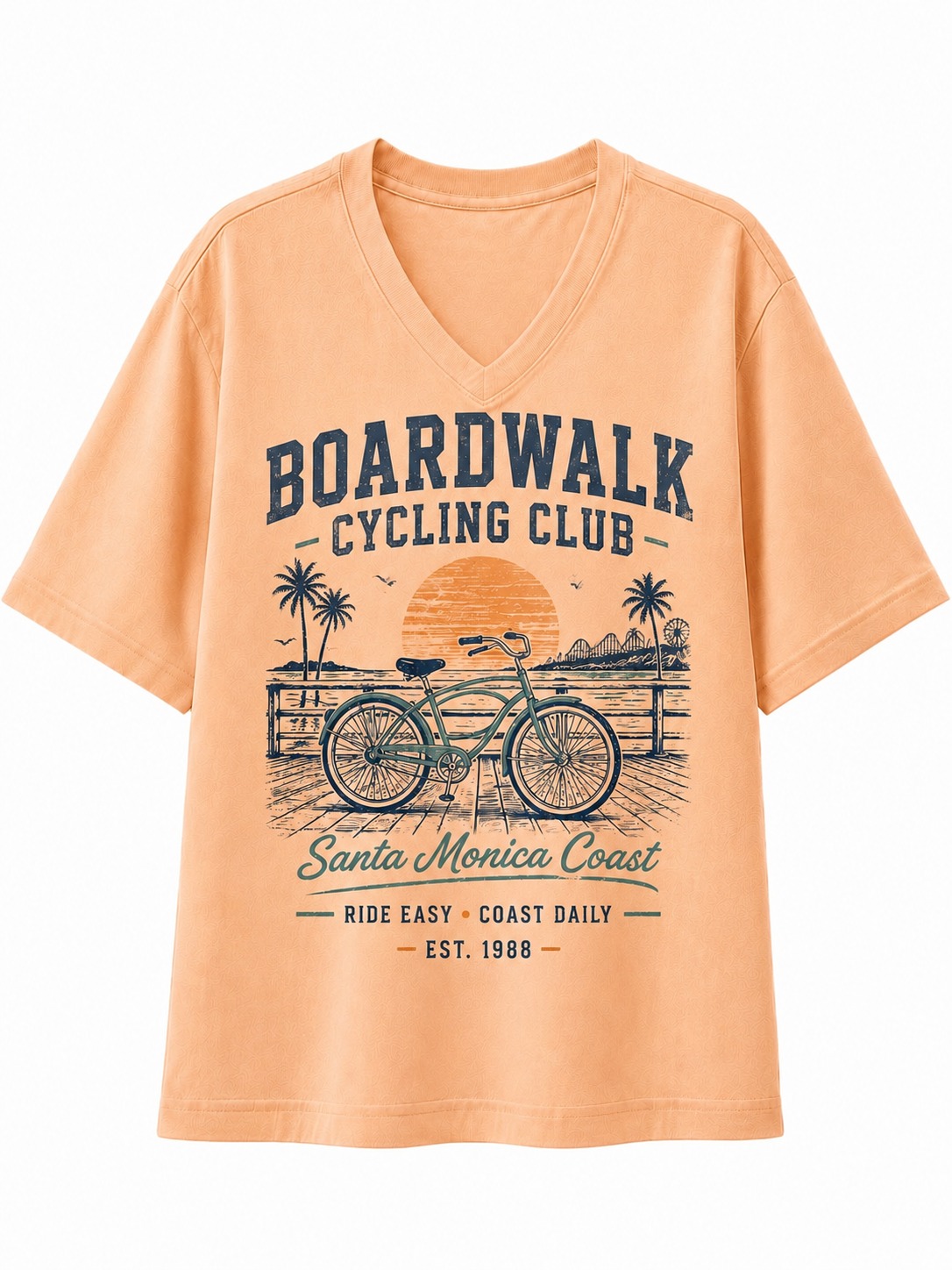 Boardwalk Cycling Club V-Neck Tee