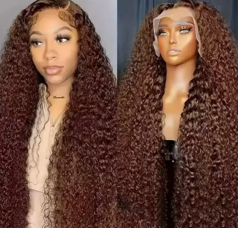 Jet Black Deep Wave Lace Frontal Wig for Women, Natural Looking Black Wavy Wig with Pre-Plucked Hairline