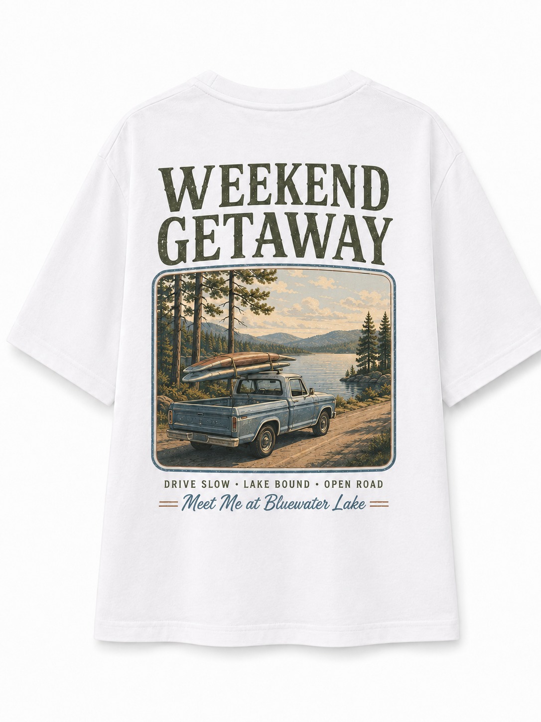 Bluewater Lake Getaway V-Neck Tee