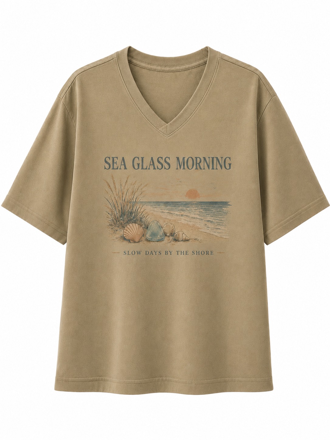 Sea Glass Morning V-Neck Tee