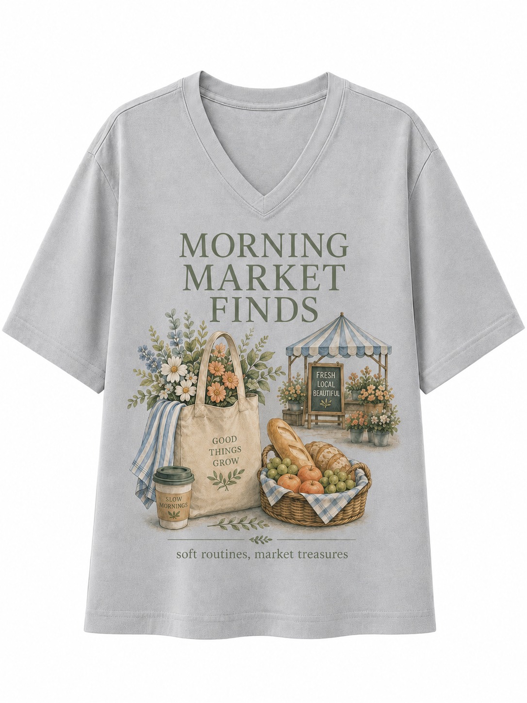 Morning Market Finds V-Neck Tee