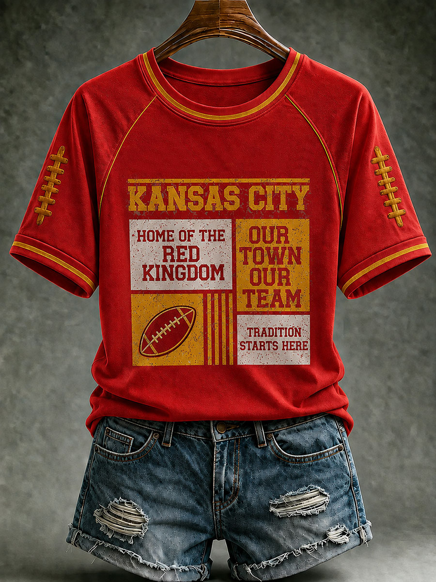 Women's Football Gameday Gift For Football Fans Short Sleeve T-shirt