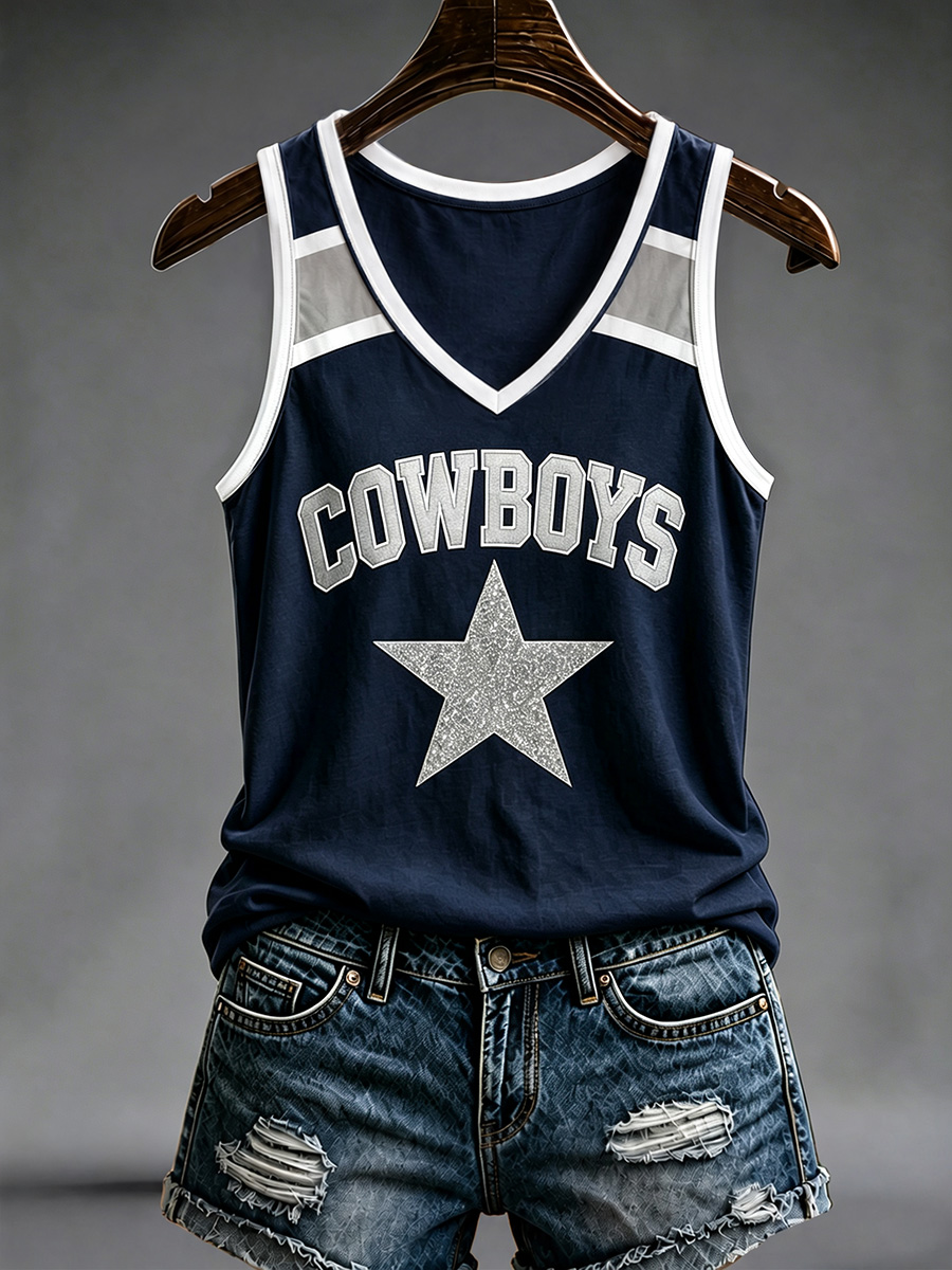 Women's Football Gameday Gift For Football Fans Casual V-Neck Vests