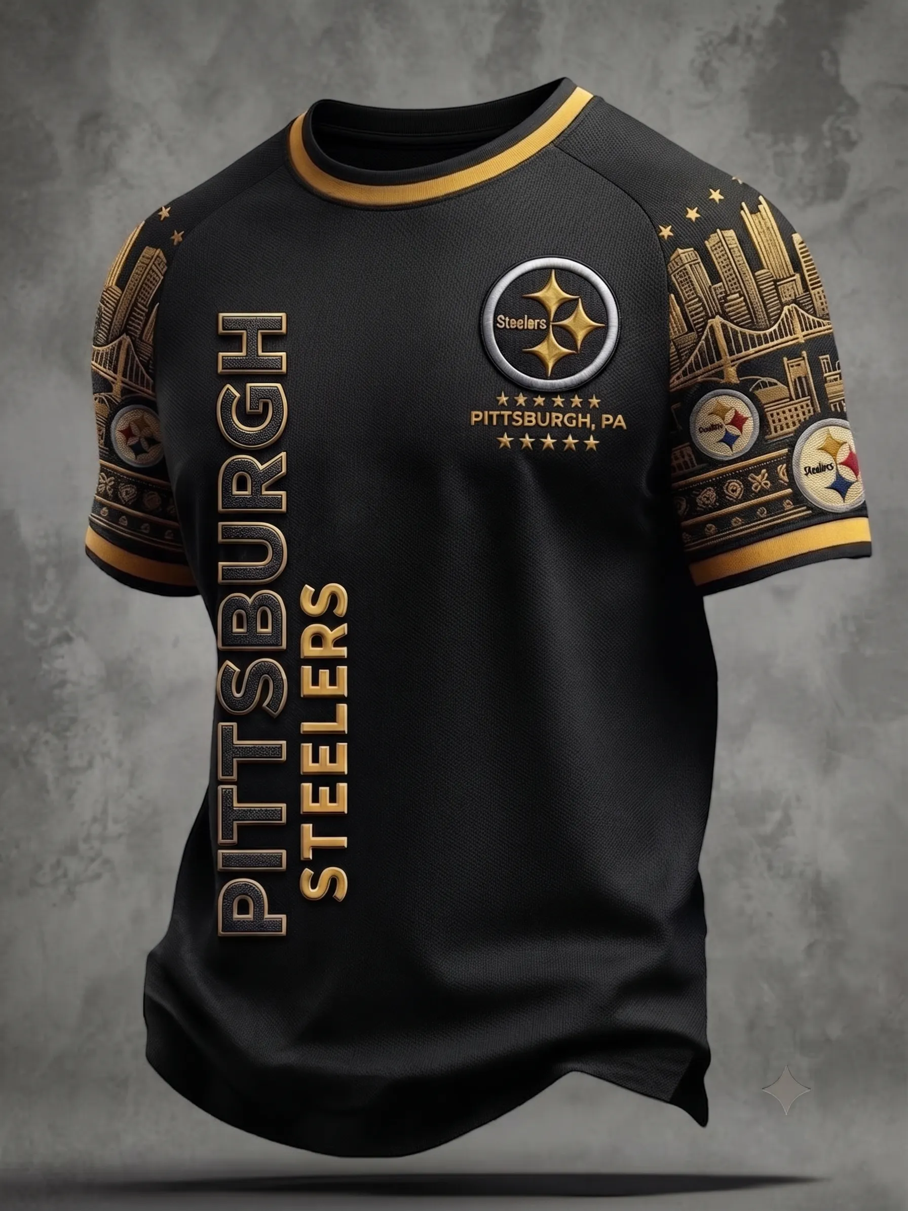 Men's Casual Football Short-Sleeve T-Shirt