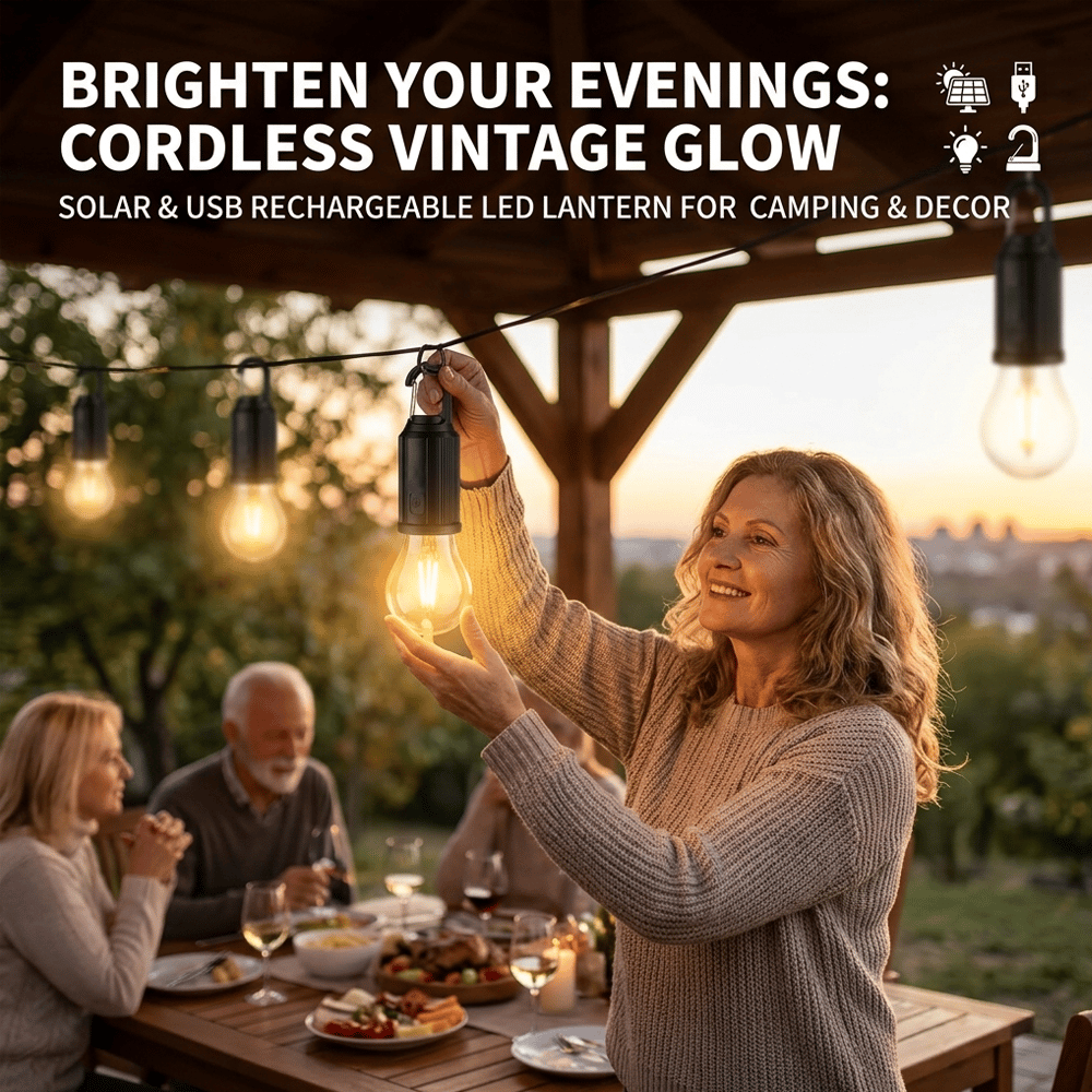 🌞 Solar Tent Camping Light Bulb-3Pack