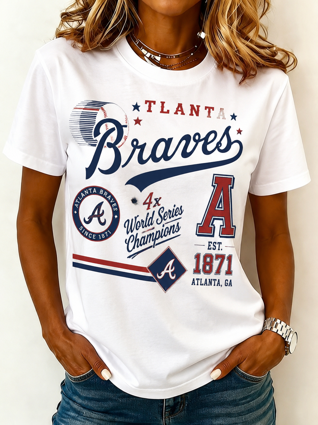 Classic Ringer Tee with Premium Cotton Blend Fabric – Navy Blue Baseball Graphic T-Shirt for Casual Everyday Wear