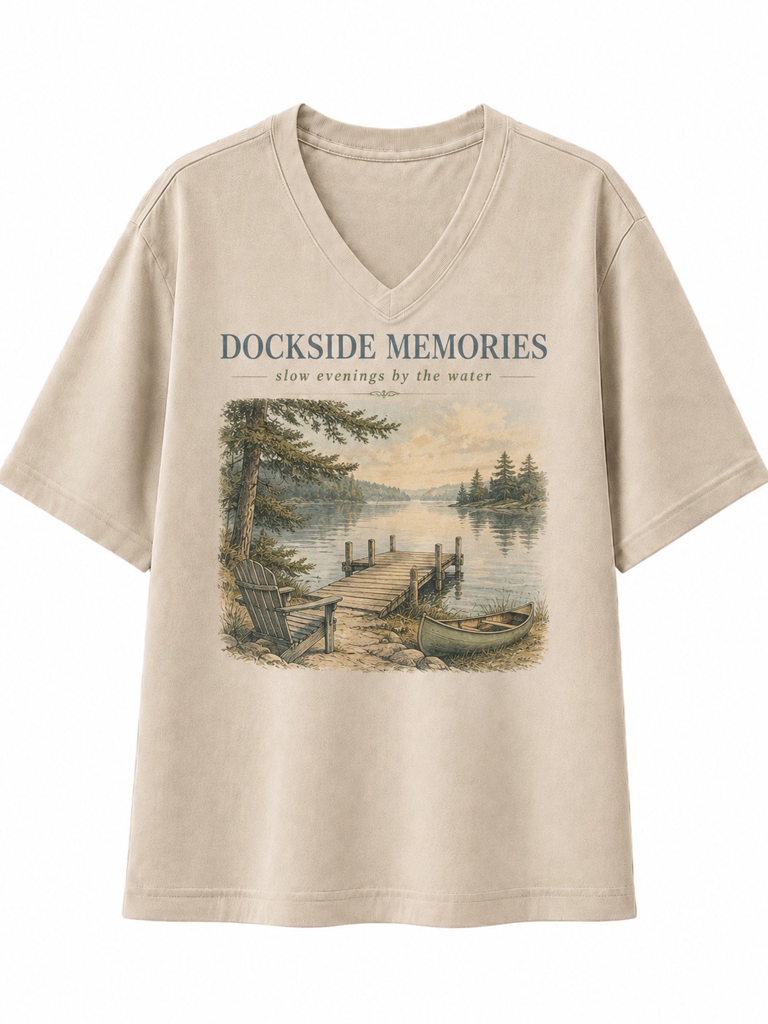 Dockside Memories Lake V-Neck Tee