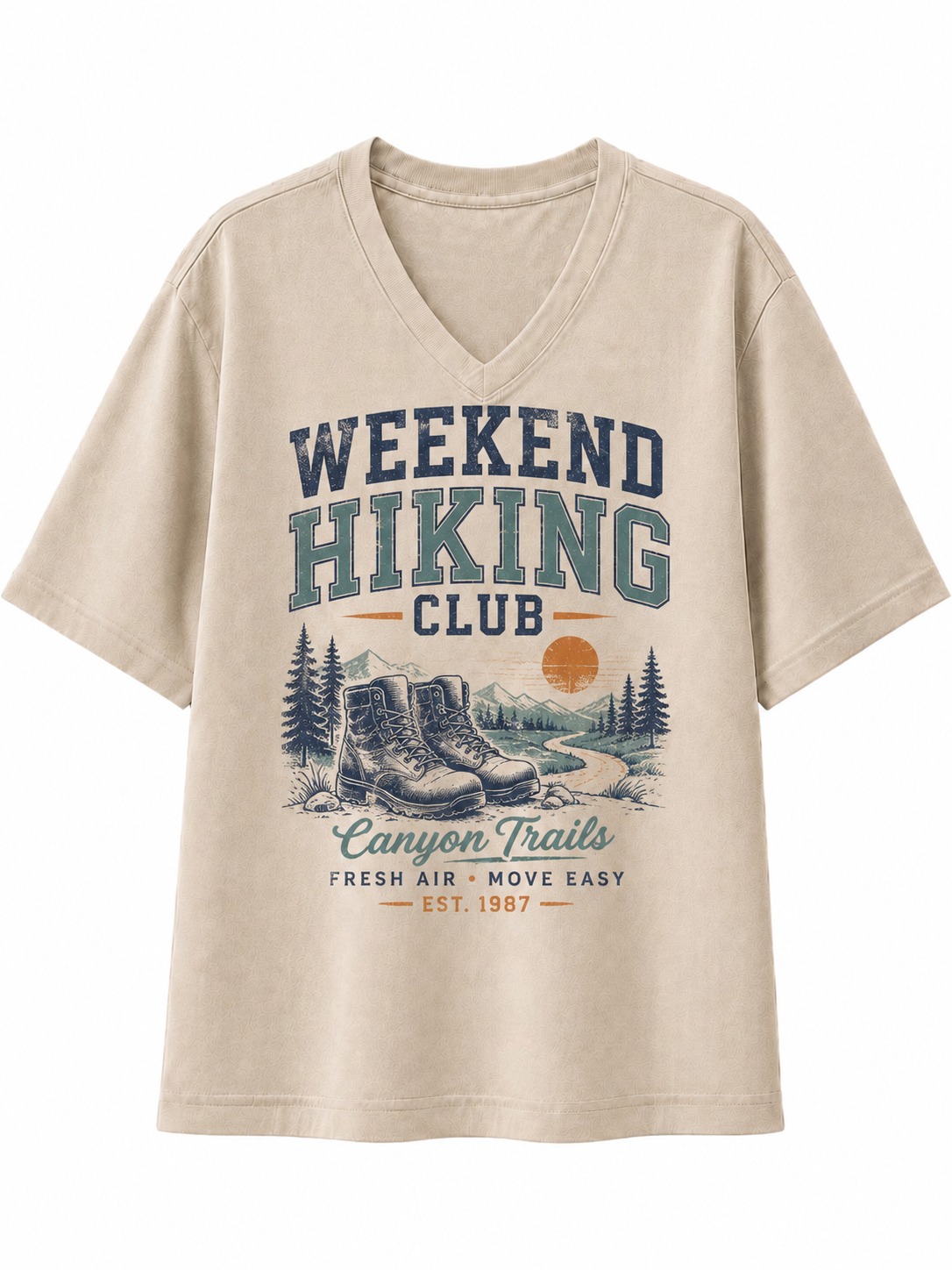 Weekend Hiking Club V-Neck Tee