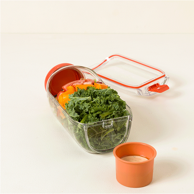 Modern Design Plastic Salad Pod Container Cross-Border Leak-Proof Fruit Salad Storage Jar Food Storage & Container