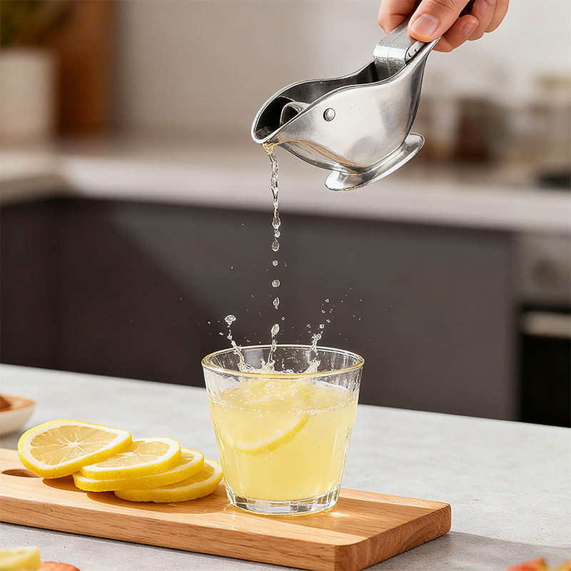 Portable bird-shaped manual lemon juicer