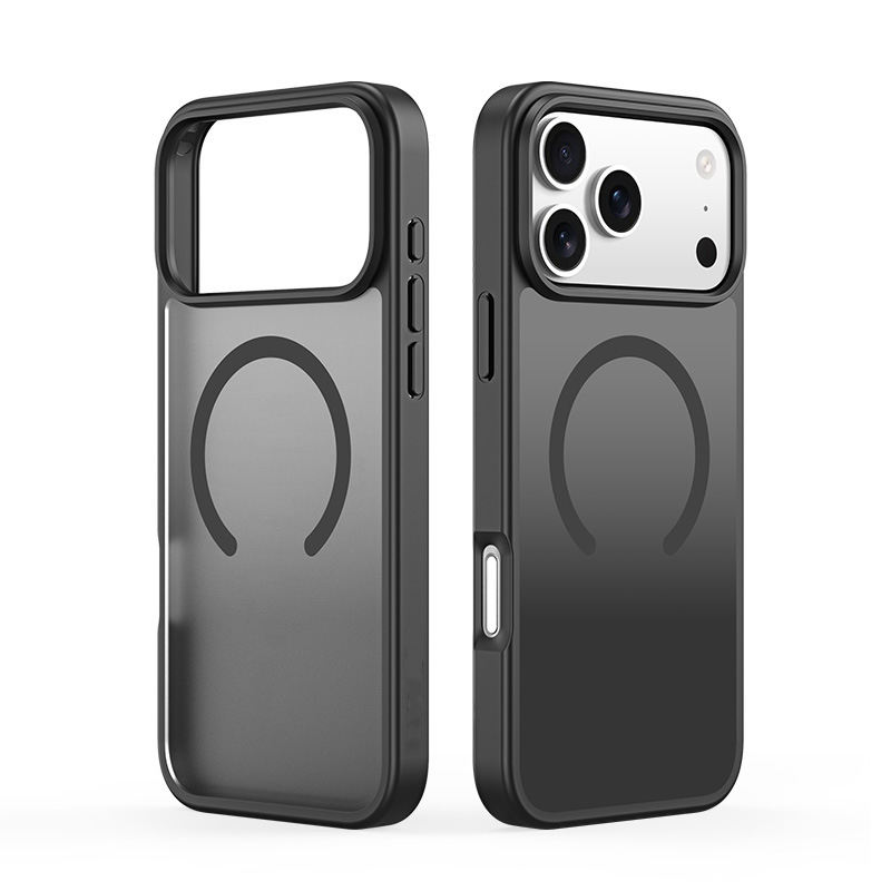 Luxury skin-friendly transparent soft TPU and hard PC magnetic phone case for iPhone 17