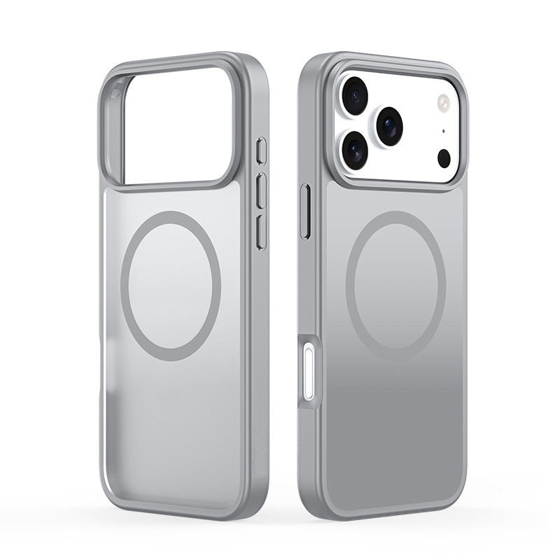 Luxury skin-friendly transparent soft TPU and hard PC magnetic phone case for iPhone 17