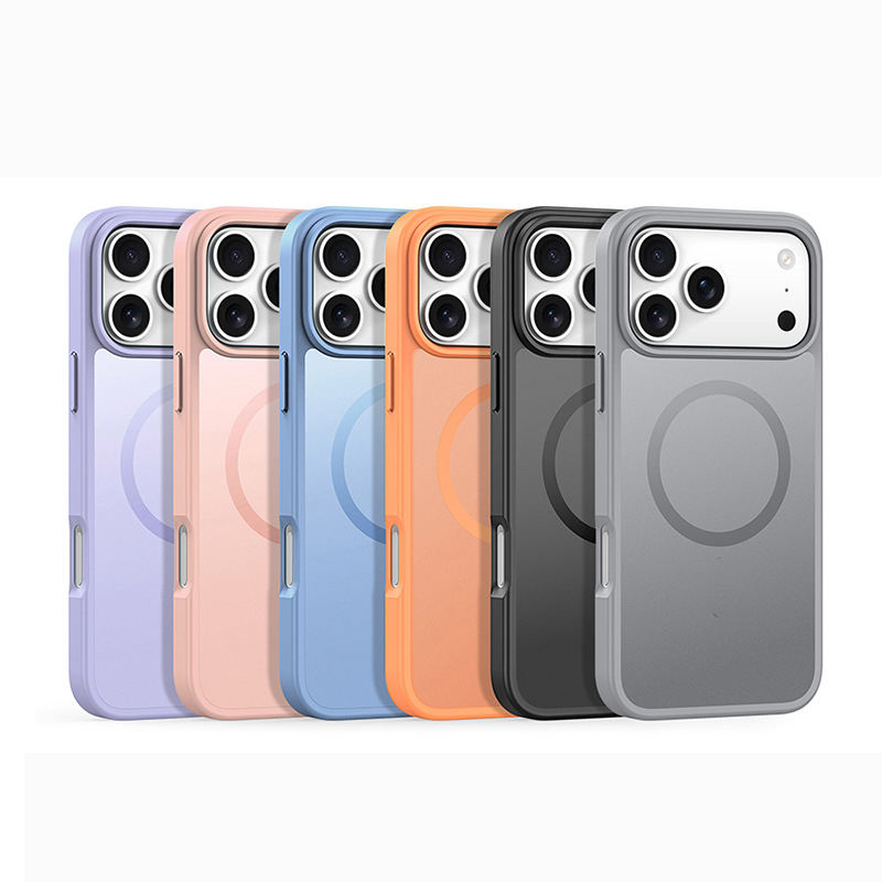 Luxury skin-friendly transparent soft TPU and hard PC magnetic phone case for iPhone 17