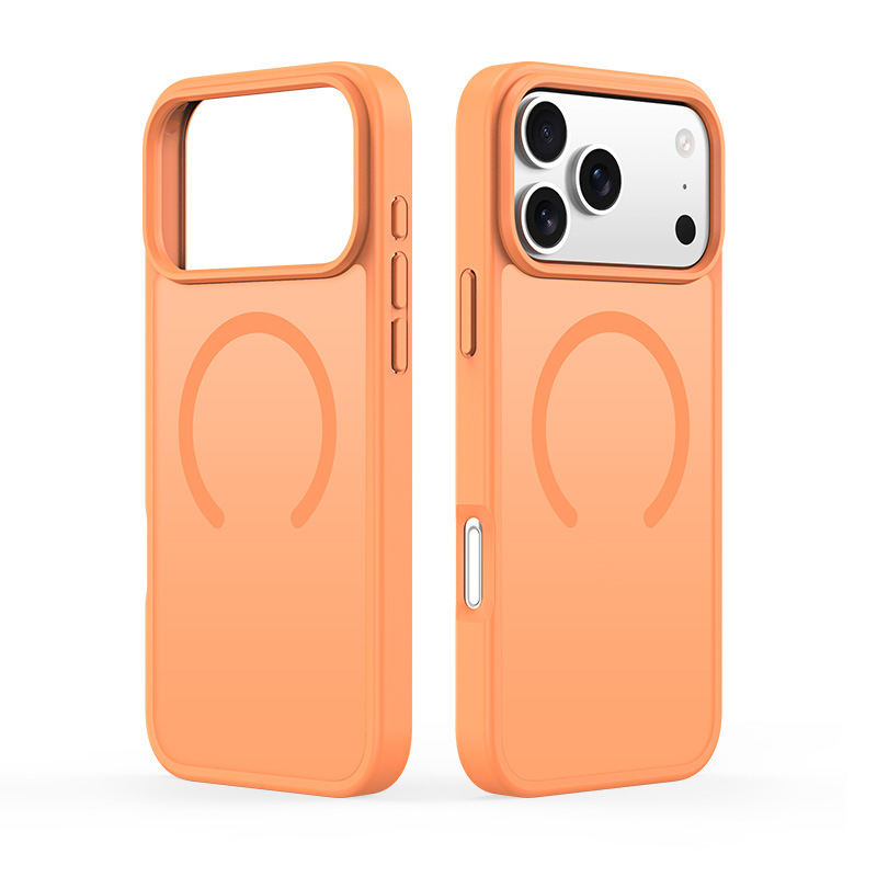 Luxury skin-friendly transparent soft TPU and hard PC magnetic phone case for iPhone 17