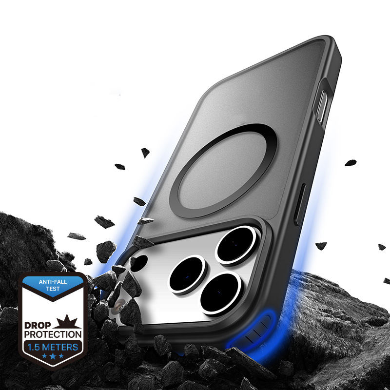 Luxury skin-friendly transparent soft TPU and hard PC magnetic phone case for iPhone 17