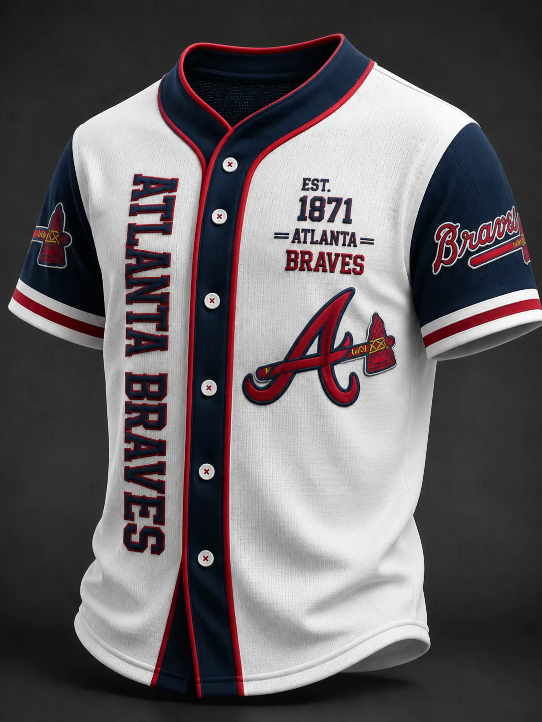 Vintage-Style Baseball Jersey – Premium Cotton-Blend Fabric, Pinstripe Design, Button-Front, Short Sleeve for Fans & Casual Wear