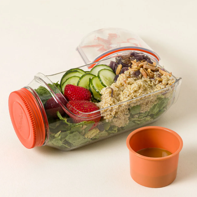 Modern Design Plastic Salad Pod Container Cross-Border Leak-Proof Fruit Salad Storage Jar Food Storage & Container