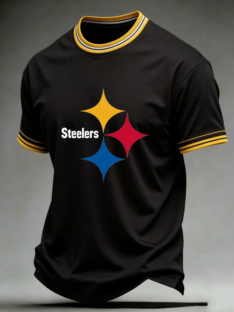 Men's Casual Football Print Short Sleeves T-Shirt
