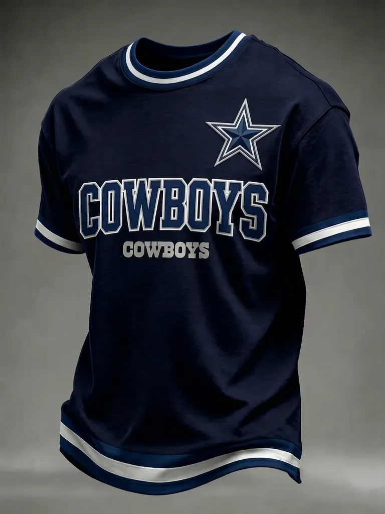 Men's Casual Football Print Short Sleeves T-Shirt