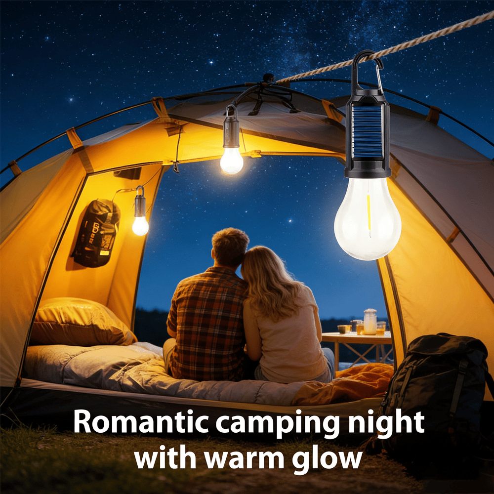🌞 Solar Tent Camping Light Bulb-3Pack