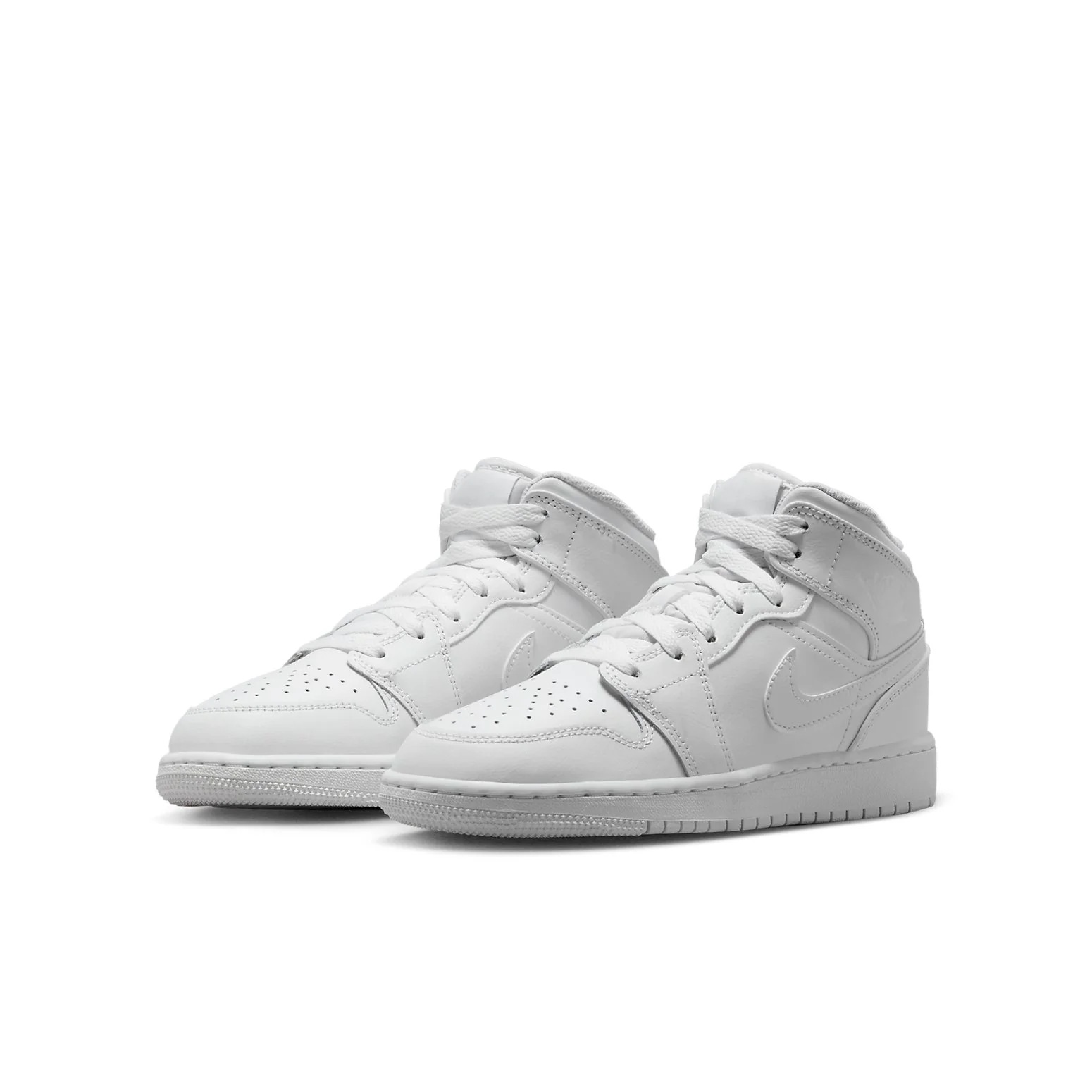 (GS) Air jtthhordan 1 Mid 'Triple White 2023' 554725-136