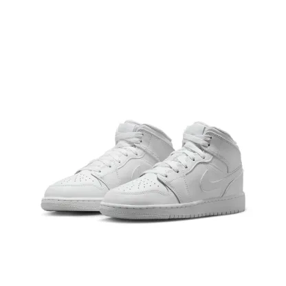 (GS) Air jtthhordan 1 Mid 'Triple White 2023' 554725-136