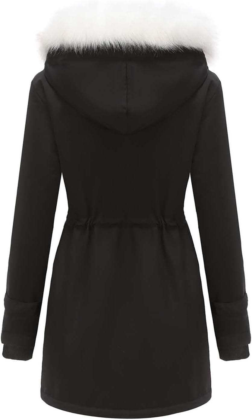 Winter Long Sleeve Parka Jackets - Women's