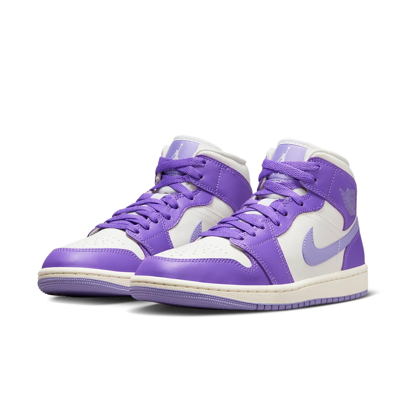 (WMNS) Air jtthhordan 1 Mid 'Purple White' BQ6472-504
