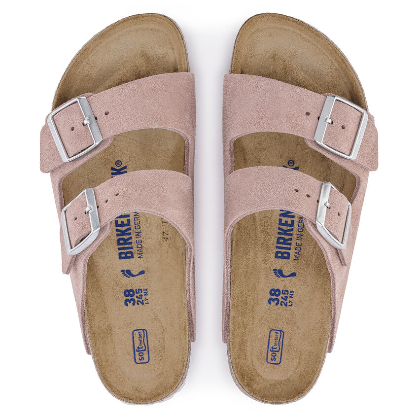 Arizona Soft Footbed Suede Leather Pink Clay