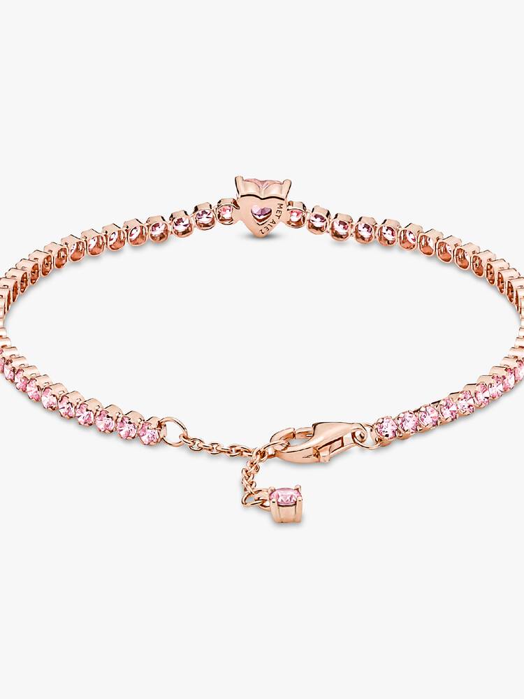 Sparkling Heart Tennis Bracelet