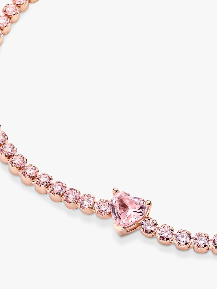 Sparkling Heart Tennis Bracelet