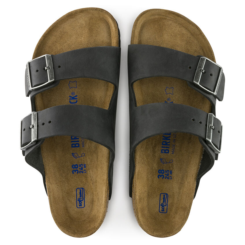 Arizona Soft Footbed Oiled Leather  Black